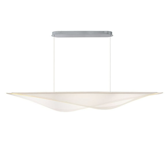 ET2 E24718-144PC 70.75 in. Manta Clear Ribbed LED Linear Pendant - Polished Chrome