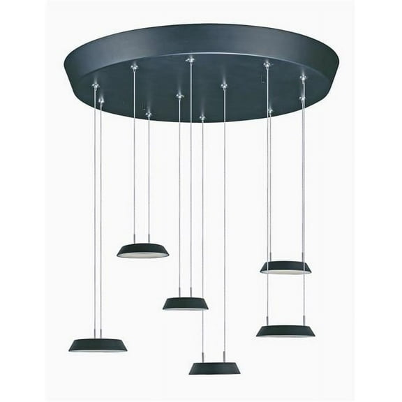 ET2 E20904-BK Quantum LED 20 in. Black Multi-Light Pendant Ceiling Light