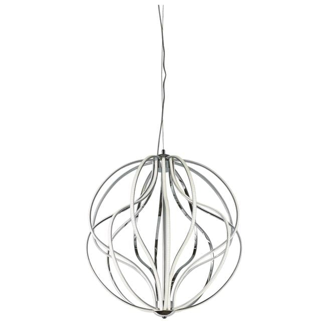 Aura 16-Light Polished Chrome LED Globe Chandelier