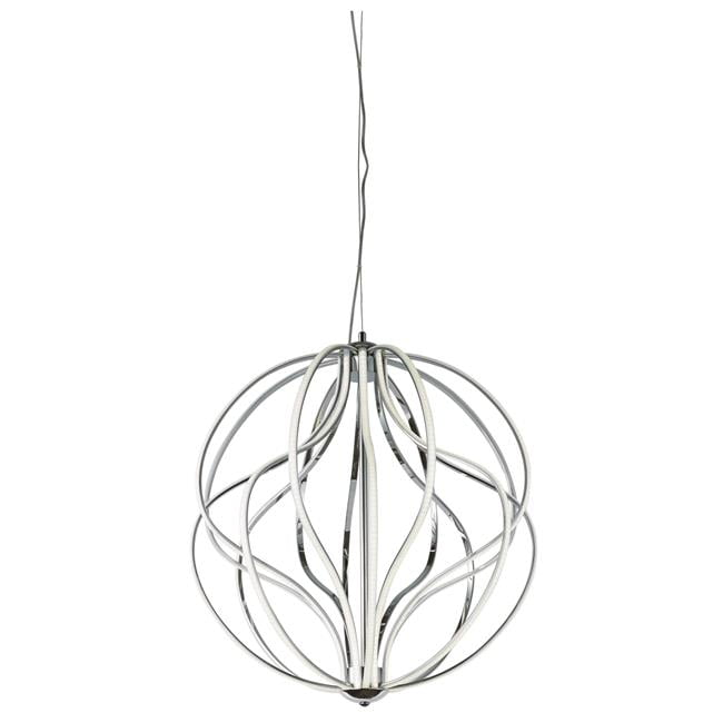 Aura 16-Light Polished Chrome LED Globe Chandelier