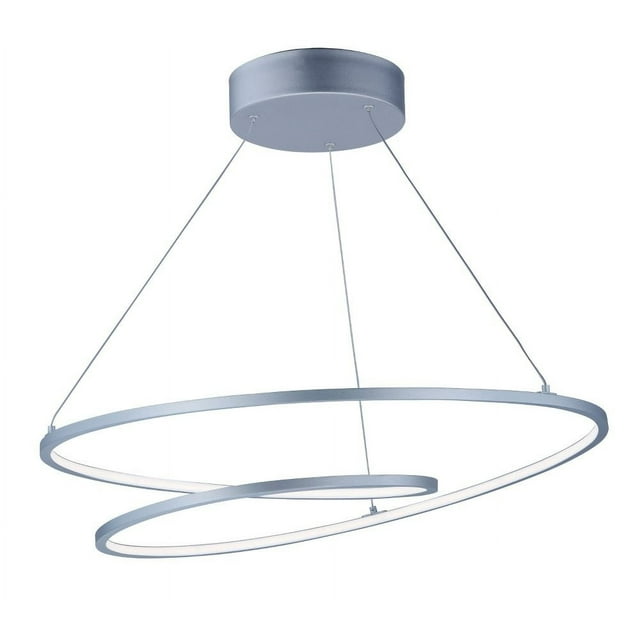 ET2 E21325-MS Cycle LED 25 in. Matte Silver Entry Foyer Pendant Ceiling Light