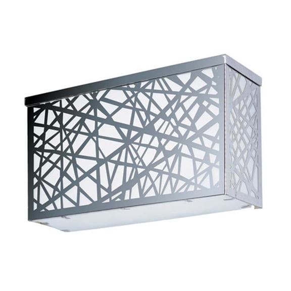 ET2 E21336-61PC Inca Led Polished Chrome ADA Wall Sconce Wall Light, White Glass - 12 in.