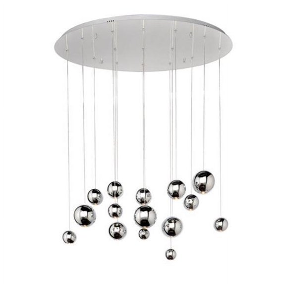 Bollero Polished Chrome 15-Light LED 40-Inch Pendant