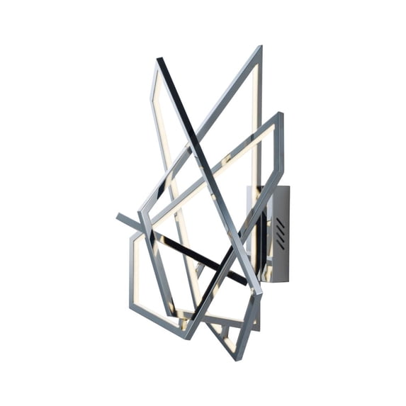 ET2 E22674-PC Trapezoid Wall Sconce, Polished Chrome