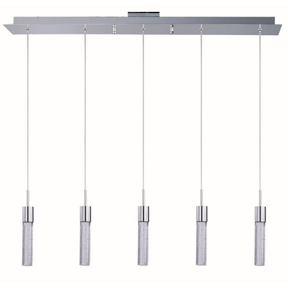 ET2 Fizz IV 5-Light LED Pendant - Polished Chrome - E22774-91PC