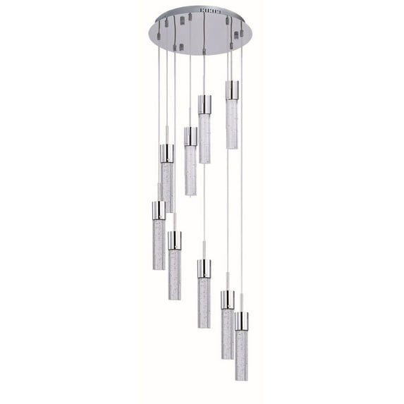 ET2 Fizz IV 9-Light LED Pendant - Polished Chrome - E22779-91PC