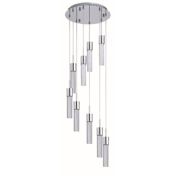 ET2 Fizz IV 9-Light LED Pendant - Polished Chrome - E22779-91PC