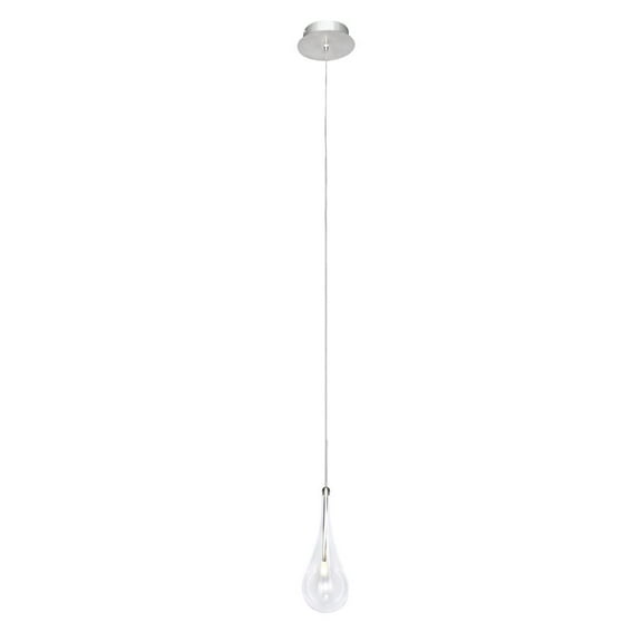 ET2 E23121-18PC Larmes LED Polished Chrome Single Pendant Ceiling Light - 6 in.