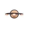 thumbnail image 1 of ET2 E23161-75BKGLD 12 in. Button LED Three-Light Bath Vanity Wall Light, Black & Gold, 1 of 5