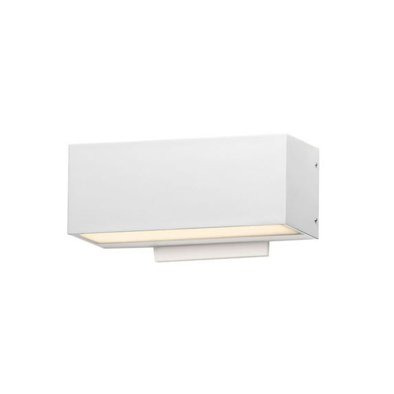 E23219-WT ET2 Lighting Blok - 12W 2 LED Outdoor Wall Mount-3.75 Inch Tall and 9 Inch Wide-White Finish