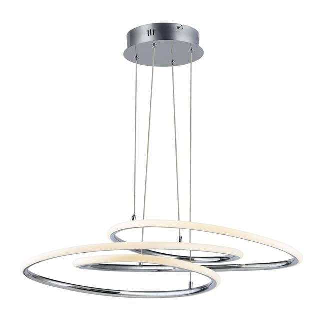 Polished Chrome LED Mini Pendant Light with Silicon Shade