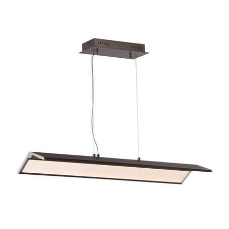 ET2 E24333-BKPC 10 in. Glider LED Multi-Light Pendant Ceiling Light, Black & Polished Chrome