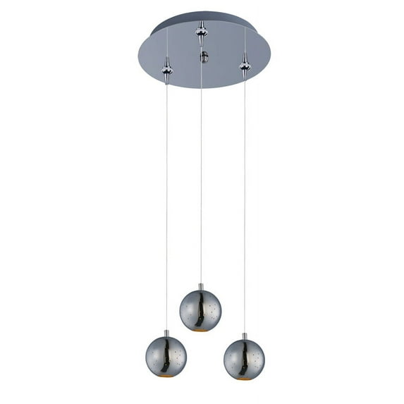 ET2 E24482-PC Polaris 3-Light RapidJack Pendant and Canopy