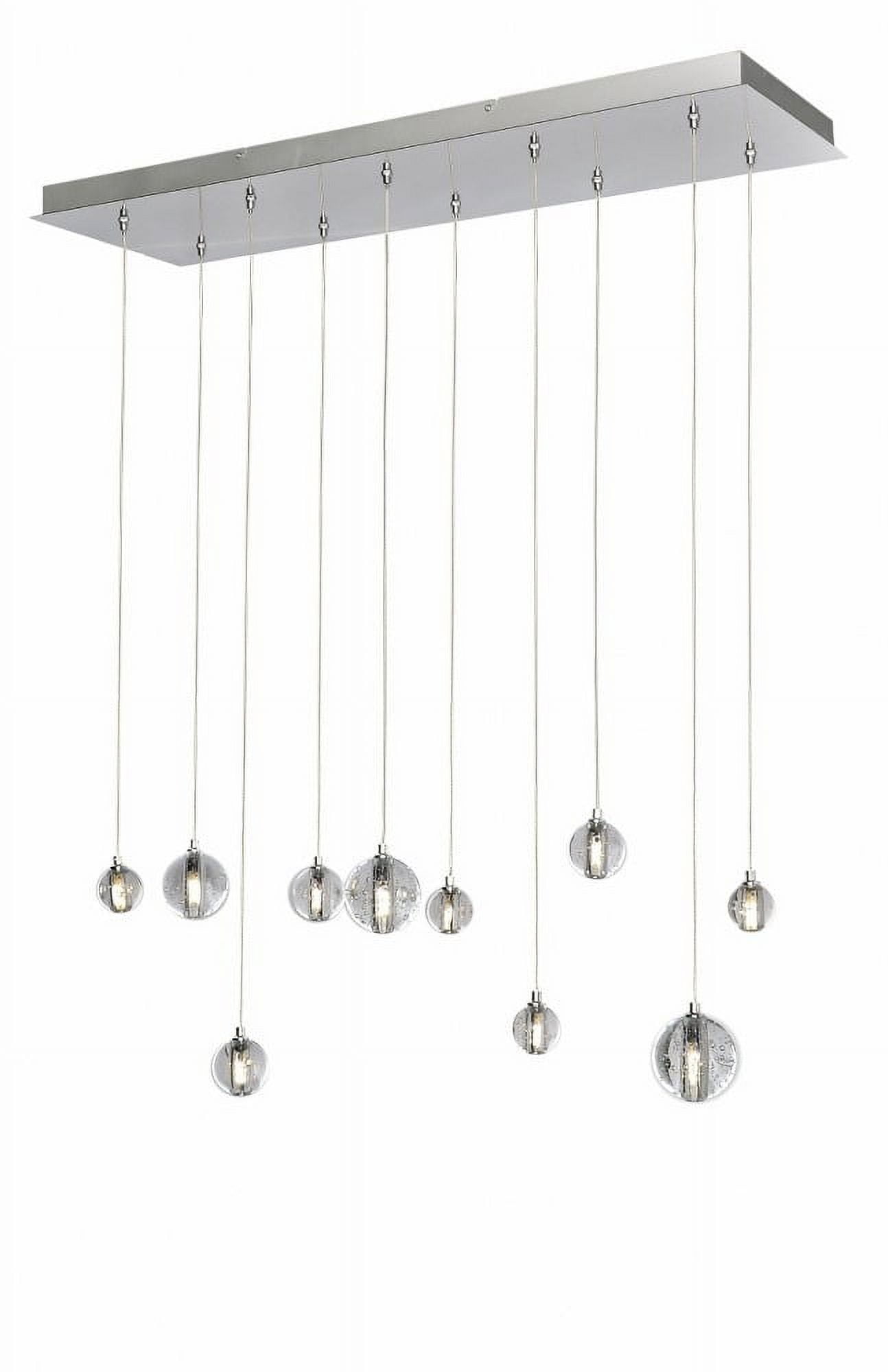 Harmony Chrome LED Pendant with Bubble Glass Shades