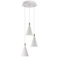 thumbnail image 1 of ET2 E24623-WTMG 13 in. Norsk LED Multi-Light Pendant Ceiling Light, White & Metallic Gold, 1 of 7