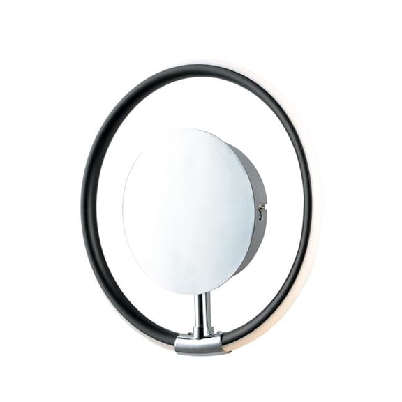 ET2 E24720-BKPC Ringer LED Black & Polished Chrome ADA Wall Sconce Wall Light - 10 in.