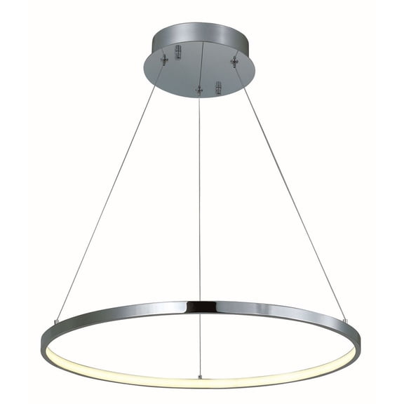 ET2 Hoops LED Polished Chrome Single Pendant Light w/ 1 LED Light - E22713-PC