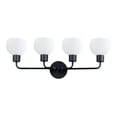 thumbnail image 1 of Coraline 4 - Light Black Modern / Transitional Incandescent Glass And Steel Wall Sconce, 1 of 5