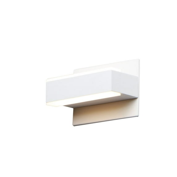 E23210-90WT ET2 Lighting Omni-7W 2 LED Wall Sconce-7.25 Inches wide by 4.75 inches high-White Finish