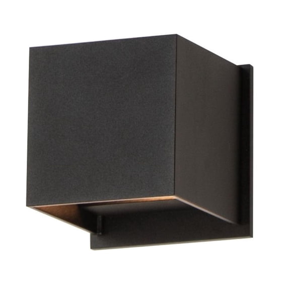 ET2 Lighting - Alumilux Cube - 6W 2 LED Wall Sconce-4.25 Inches Tall and 4.25