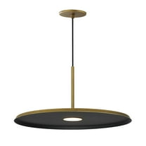 E34002-AB-ET2 Lighting-Berliner - 12W 1 LED Pendant-9 Inches Tall and 19.75 Inches Wide-Antique Brass Finish    -Traditional Installation