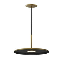 E34001-AB-ET2 Lighting-Berliner - 8W 1 LED Pendant-6.75 Inches Tall and 13.75 Inches Wide-Antique Brass Finish -Traditional Installation