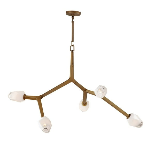 43.25 Inch 20W 5 Led Pendant-Natural Aged Brass Finish -Traditional Installation Et2 Lighting E32795-93Nab