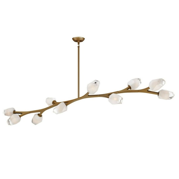 E32797-93NAB-ET2 Lighting-Blossom - 70.5 Inch 40W 10 LED Pendant-Natural Aged Brass Finish -Traditional Installation