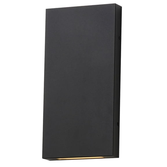 E23215-BK ET2 Lighting Brik - 16W 2 LED Outdoor Wall Mount-14 Inches Tall and 7 Inches Wide-Black Finish