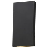 E23215-BK ET2 Lighting Brik - 16W 2 LED Outdoor Wall Mount-14 Inches Tall and 7 Inches Wide-Black Finish