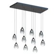 thumbnail image 1 of E21566-142BK-ET2 Lighting-Dewdrop - 80W 10 LED Linear Pendant-6.75 Inches Tall and 12.75 Inches Wide-Black Finish-Graduating Smoke Glass Color, 1 of 5