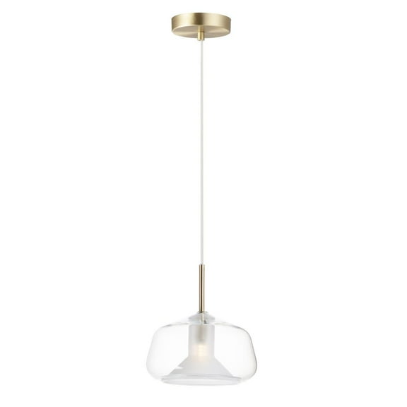 ET2 Lighting E10042-18SBR 7 in. Deuce 1-Light LED Pendant - Satin Brass