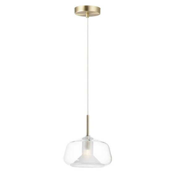 ET2 Lighting E10042-18SBR 7 in. Deuce 1-Light LED Pendant - Satin Brass
