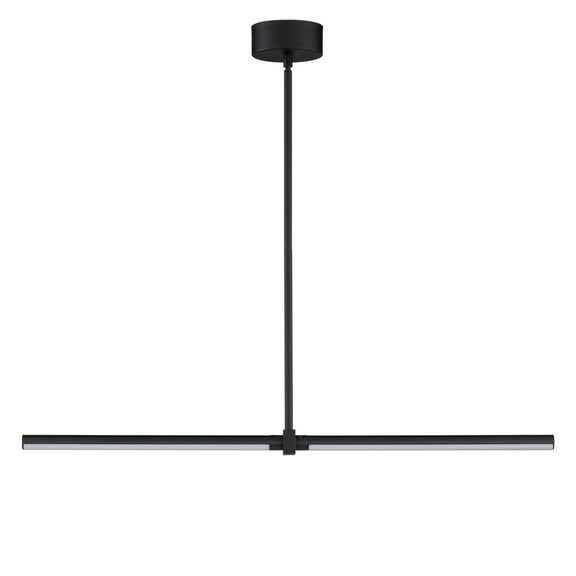 ET2 Lighting E21355-BK Dorian - 14W 2 LED Linear Pendant-1 Inches Tall and 1 Inches Wide Black