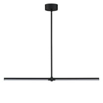 ET2 Lighting E21355-BK Dorian - 14W 2 LED Linear Pendant-1 Inches Tall and 1 Inches Wide Black