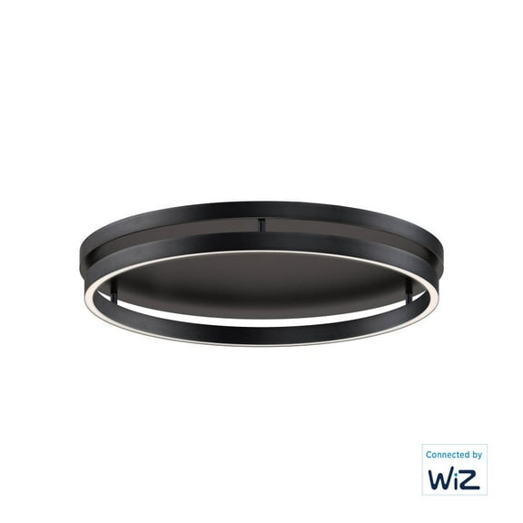 E22720-BK-ET2 Lighting-Groove-1 LED Flush Mount-24.5 Inches wide by 3.25 inches high-Black Finish
