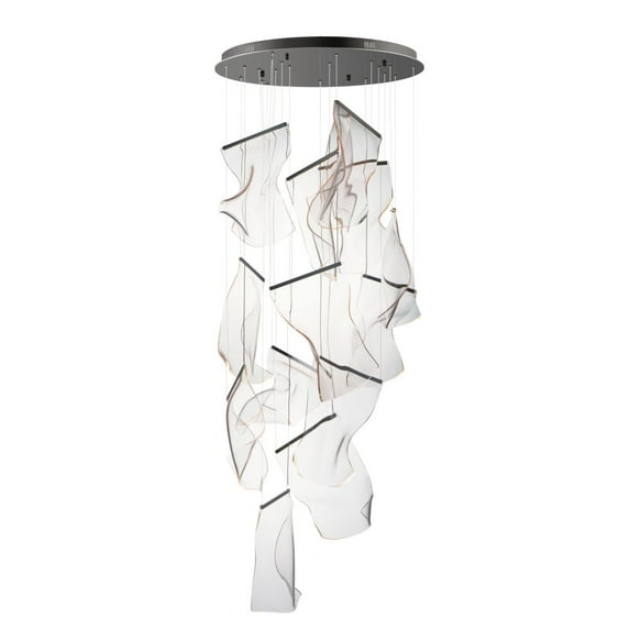 E24877-133BGM-ET2 Lighting-Rinkle - 490W 14 LED Pendant-15.75 Inches Tall and 27.5 Inches Wide