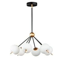 ET2 Lighting E25116-92BKGLD Quest LED 6-Light Pendant - Black & Gold