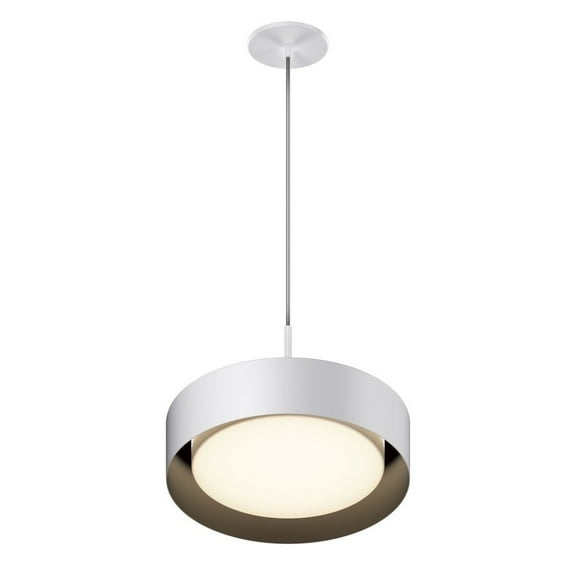 ET2 Lighting E51011-WTBK Echo - 20W 1 LED Pendant-10 Inches Tall and 13 Inches Wide White/Black