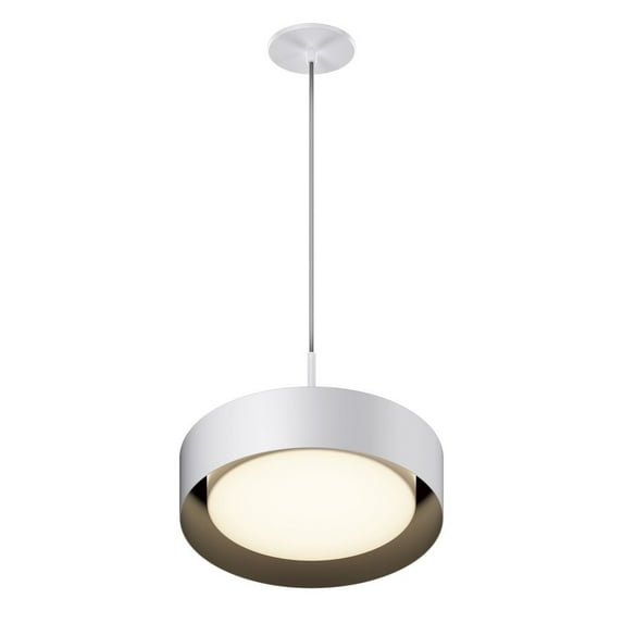 ET2 Lighting E51011-WTBK Echo - 20W 1 LED Pendant-10 Inches Tall and 13 Inches Wide White/Black