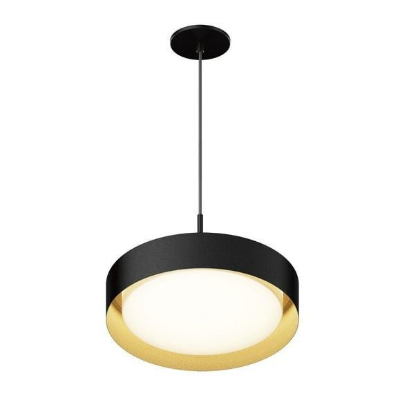 ET2 Lighting E51013-BKGLD Echo - 25W 1 LED Pendant-10.75 Inches Tall and 16 Inches Wide Black/Gold