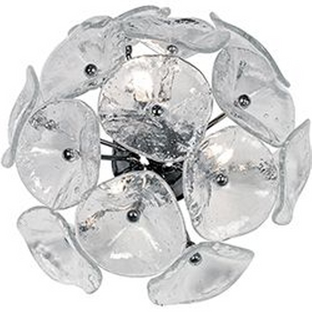 ET2 Lighting - Fiori-3 Light Flush/Wall Mount in Leaf style-14.25 Inches wide by - image 1 of 3