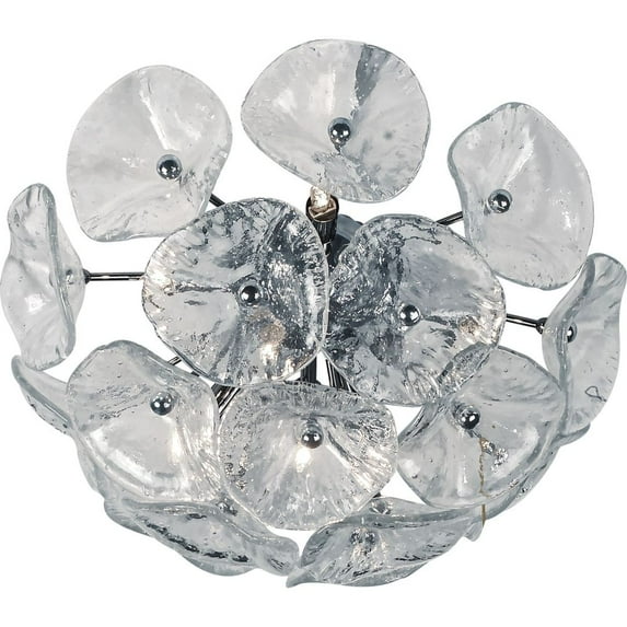 ET2 Lighting - Fiori-8 Light Flush/Wall Mount in Leaf style-16.5 Inches wide by