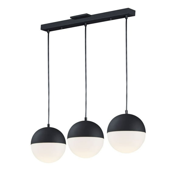 E20363-92BK ET2 Lighting Half Moon - 30.25 Inch 27W 3 LED Pendant-Black Finish
