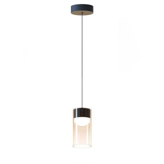 E21181-05GM-ET2 Lighting-Highball - 10W 1 LED Mini Pendant-8.5 Inches Tall and 4 Inches Wide-Gunmetal Finish-Amber Glass Color