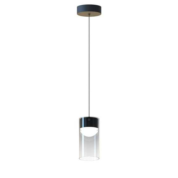 E21181-142GM-ET2 Lighting-Highball - 10W 1 LED Mini Pendant-8.5 Inches Tall and 4 Inches Wide-Gunmetal Finish-Graduating Smoke Glass Color