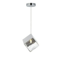 E24681-28PC-ET2 Lighting-Ice Cube - 3W 1 LED Pendant-8.75 Inches Tall and 7 Inches Wide-Polished Chrome Finish    -Traditional Installation