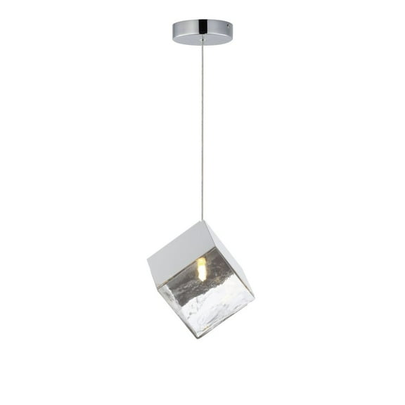 E24681-28PC-ET2 Lighting-Ice Cube - 3W 1 LED Pendant-8.75 Inches Tall and 7 Inches Wide-Polished Chrome Finish    -Traditional Installation