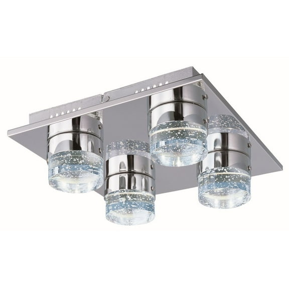 ET2 Fizz IV 4-Light LED Flush Mount - Polished Chrome - E22772-91PC