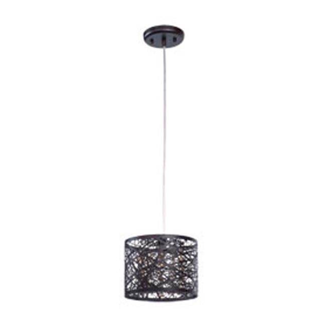 Inca Treasure 8" Bronze LED Mini Pendant with Cognac Glass